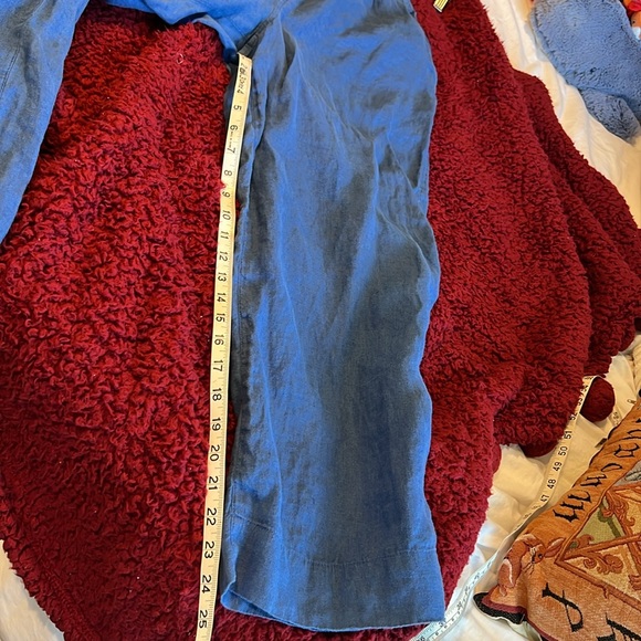 Tahari gorgeous blue linen pants S - Picture 6 of 6